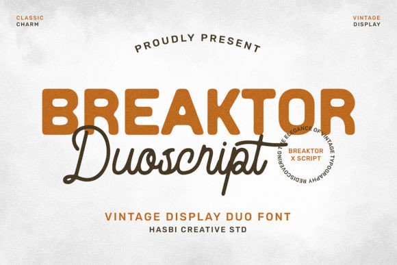 Breaktor: The Vintage Font Duo for Polished Branding