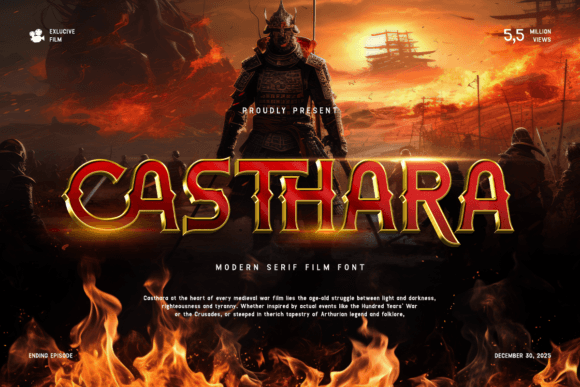 Casthara: The Bold Display Font for Cinematic Crafts