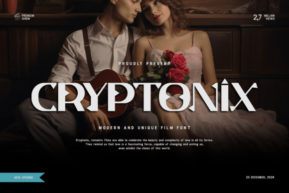 Cryptonix: A Futuristic Display Font for Modern Web Design