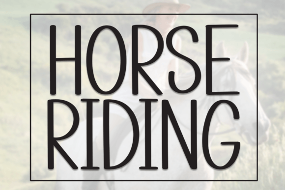 Horse Riding Font for Creative Projects