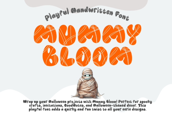 Mummy Bloom Font for Halloween Branding