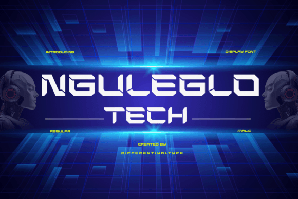 Nguleglo Tech Font Review for Modern Campaigns