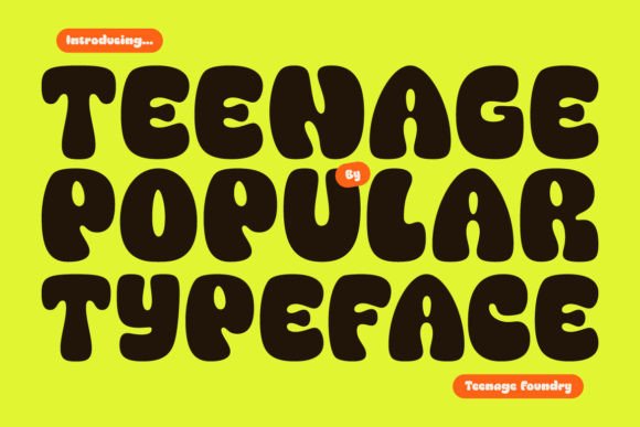Teenage Popular Typeface for Bold Craft Designs